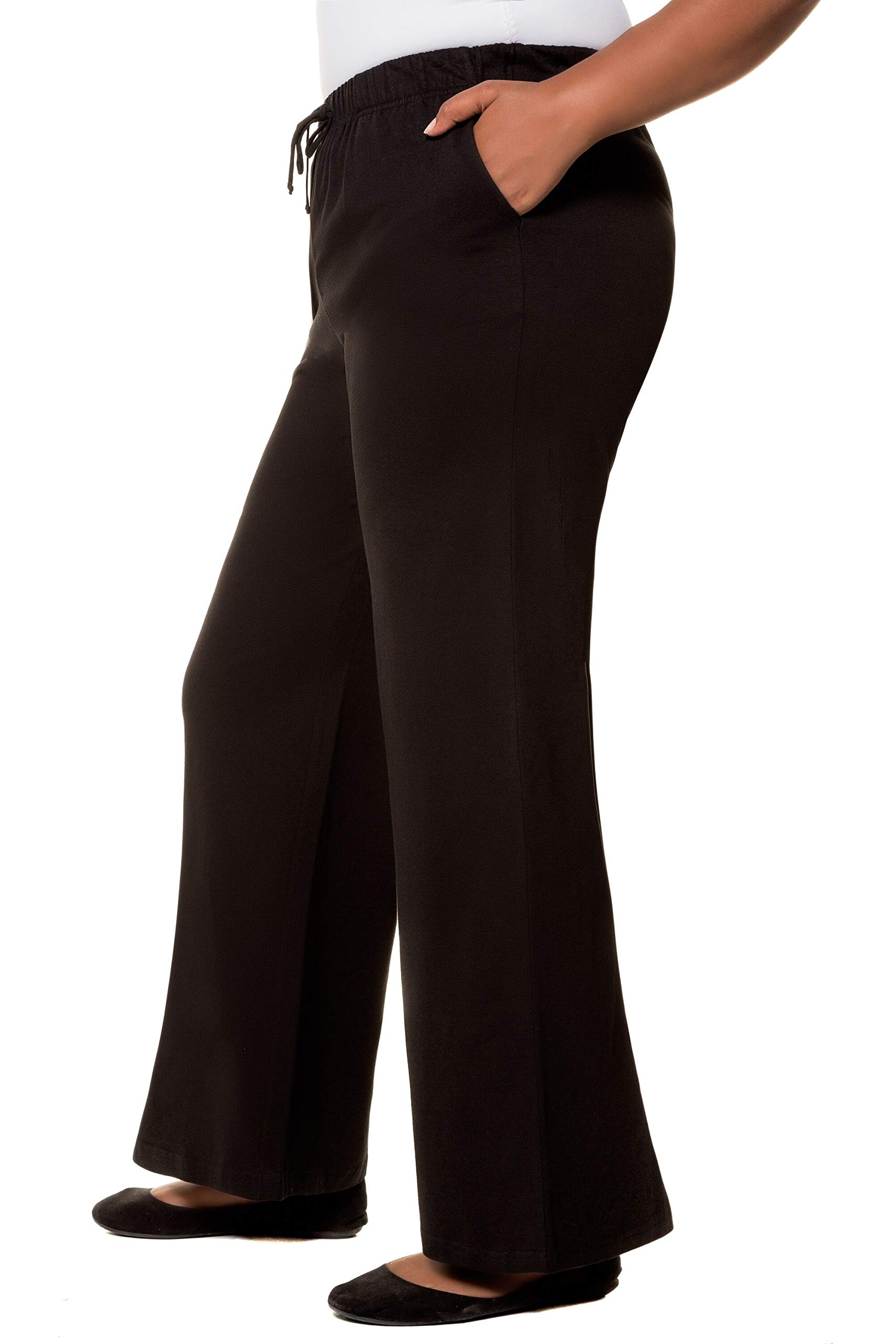 Ulla Popken Damen große Größen Übergrößen Plus Size Marlenehose, Jersey, Elastikbund, bis Gr. 66/68 701138
