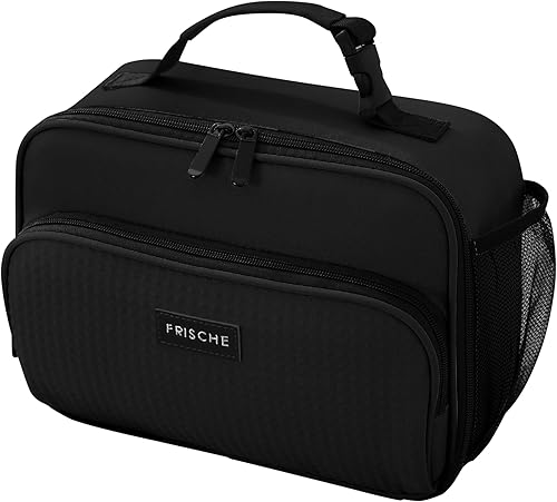 Veki Lonchera grande con aislamiento, bolsa de almuerzo a prueba de fugas para hombres, elegantes loncheras de apertura amplia para mujeres, bolsas