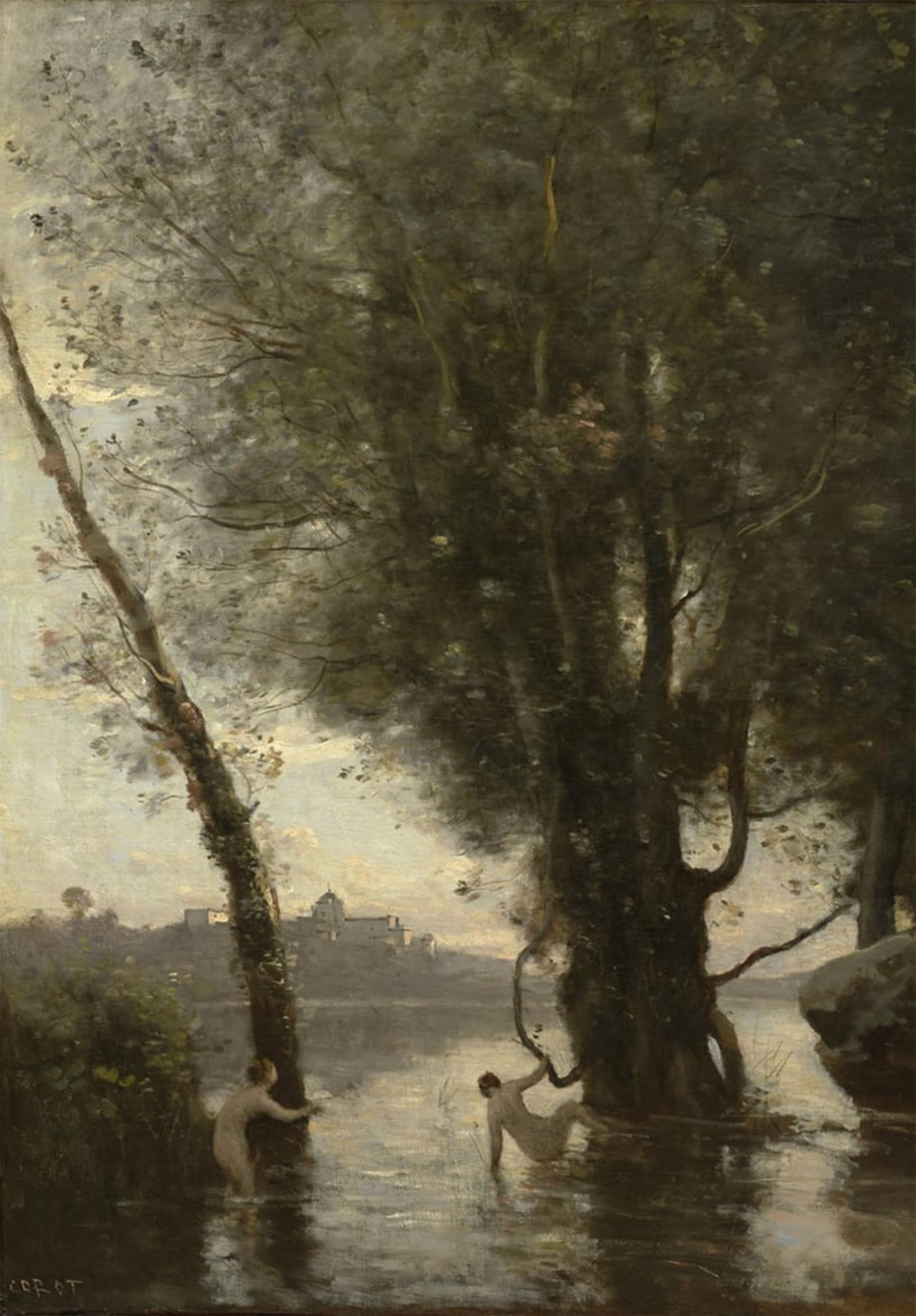Tableau Toile Baigneuses Corot 60x90cm - Affiche Art
