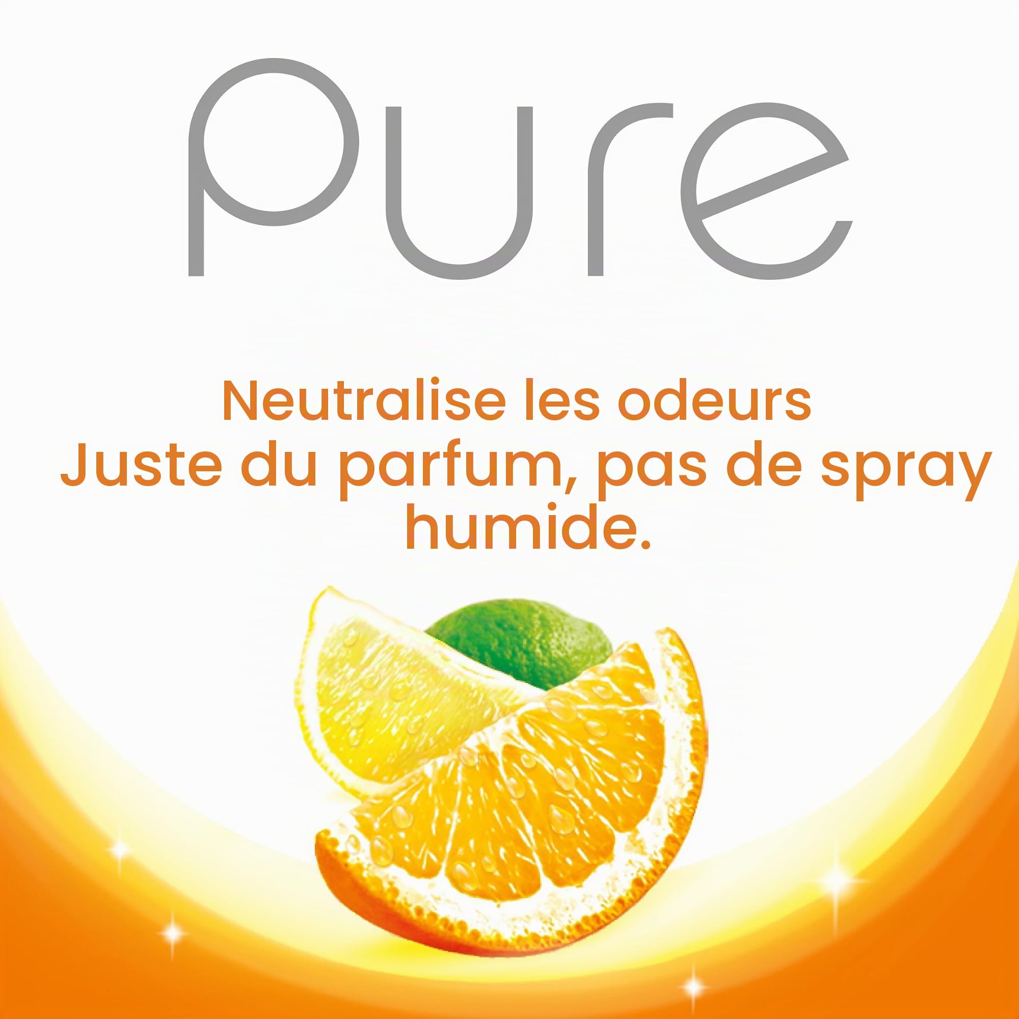 Air Wick | Mediterranean Sun | Pure Désodorisant | 250 ml | Lot de 6