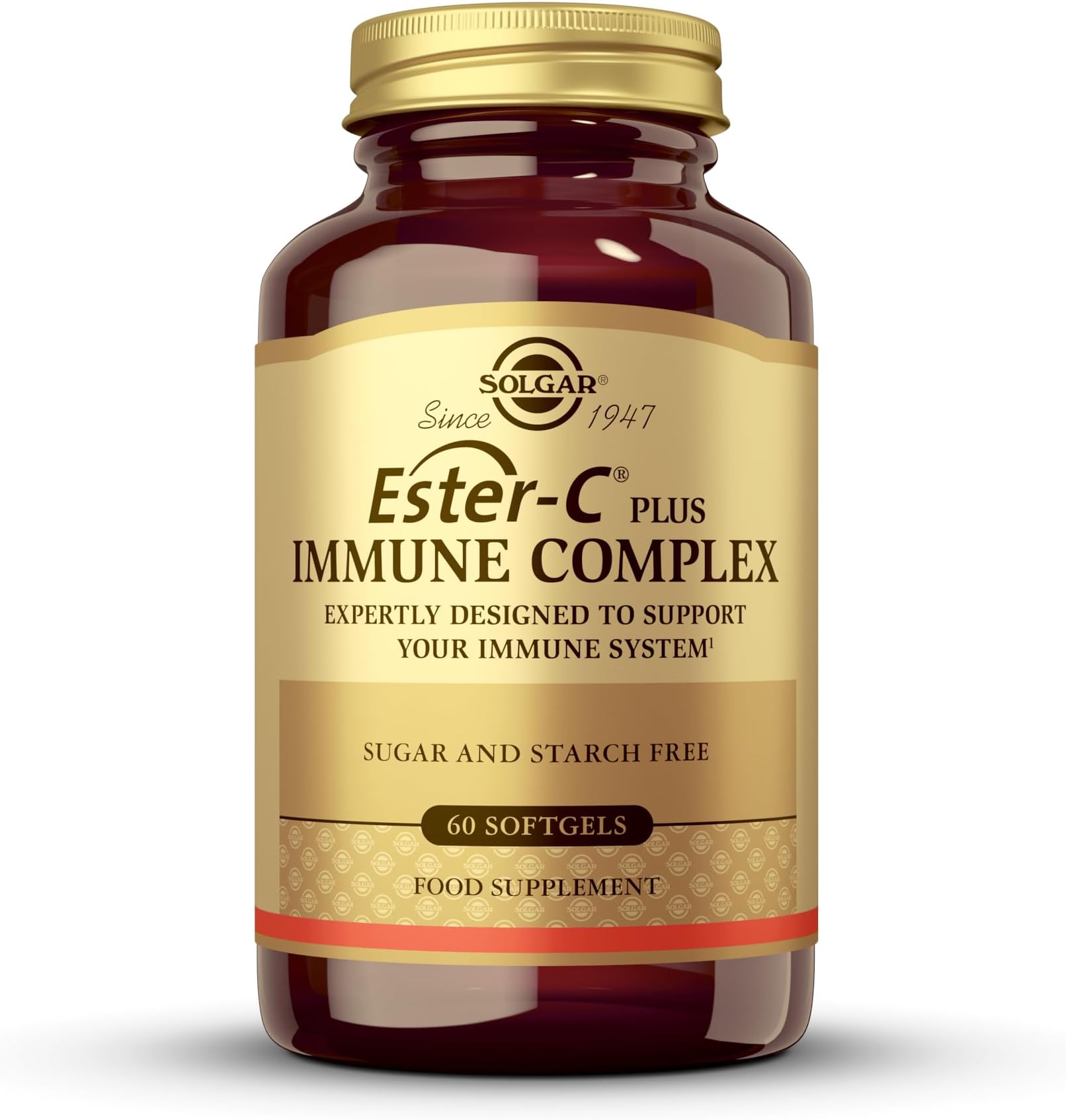 Ester-C Plus 1000 mg Immune Complex Softgels - Pack of 60 - Immune System Support - Vegan and Gluten Free