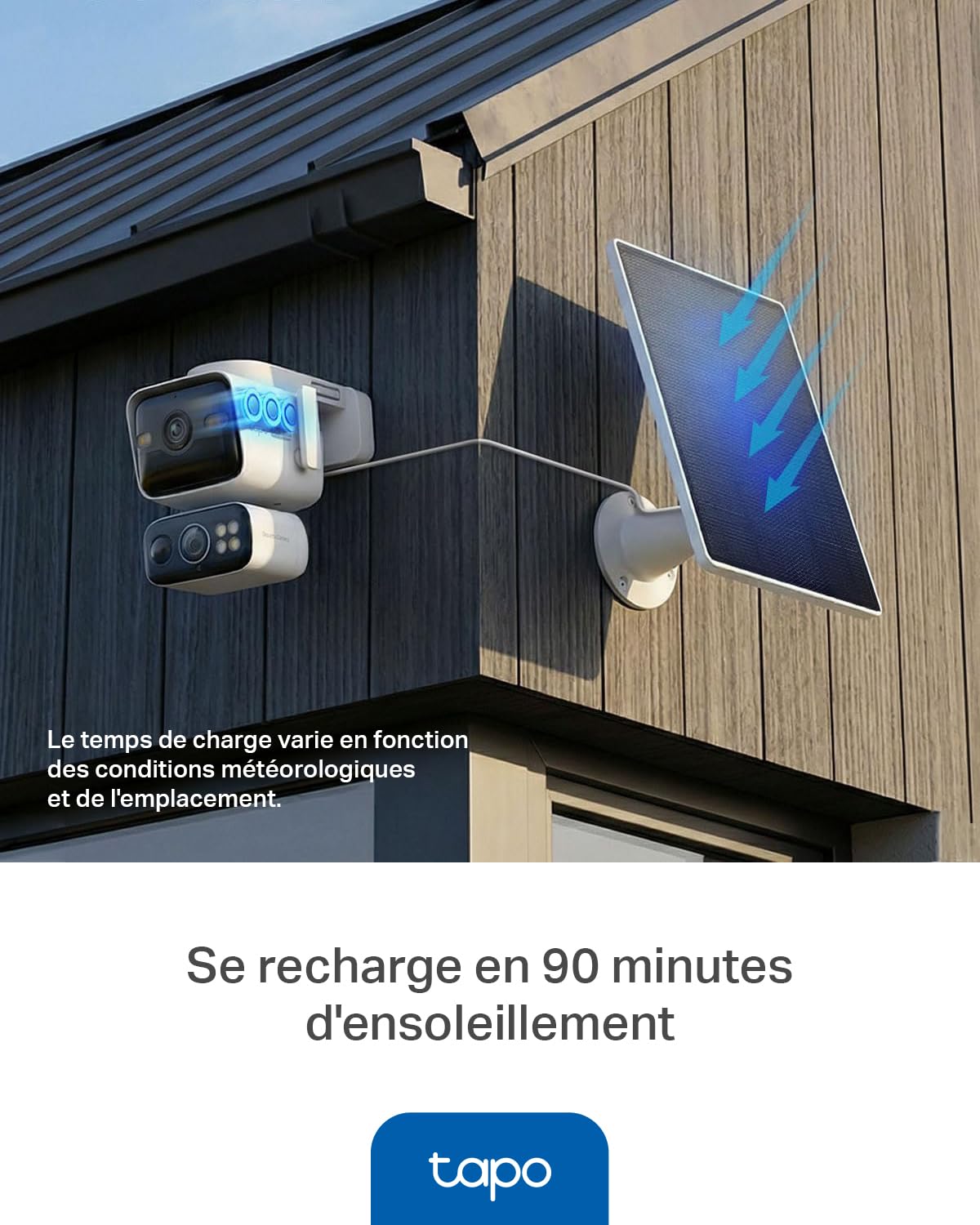 Tapo C675D KIT - Caméra de Surveillance Solaire Extérieure 4K Double Objectif - Caméra WiFi - Ultra Grand-Angle 169° + Téléobjectif Zoom 5X, Suivi Automatique IA 360°, Capture Continue 24/7 AOV