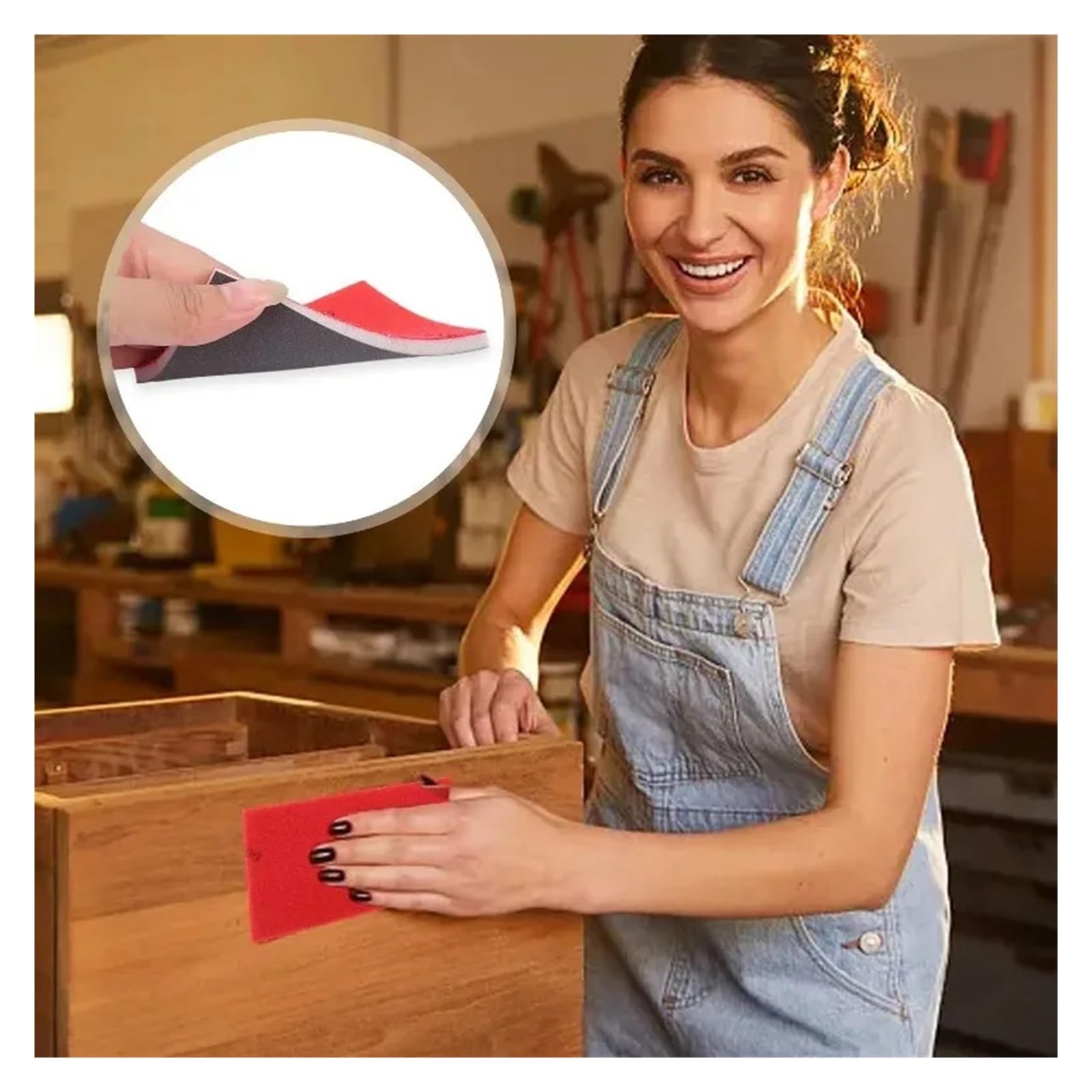Spugna Abrasiva Set di tamponi in spugna abrasiva a grana 180-2000, blocco di sabbia for molatura a secco e bagnato, carta vetrata abrasiva for lucidatura flessibile(P180,20pcs)