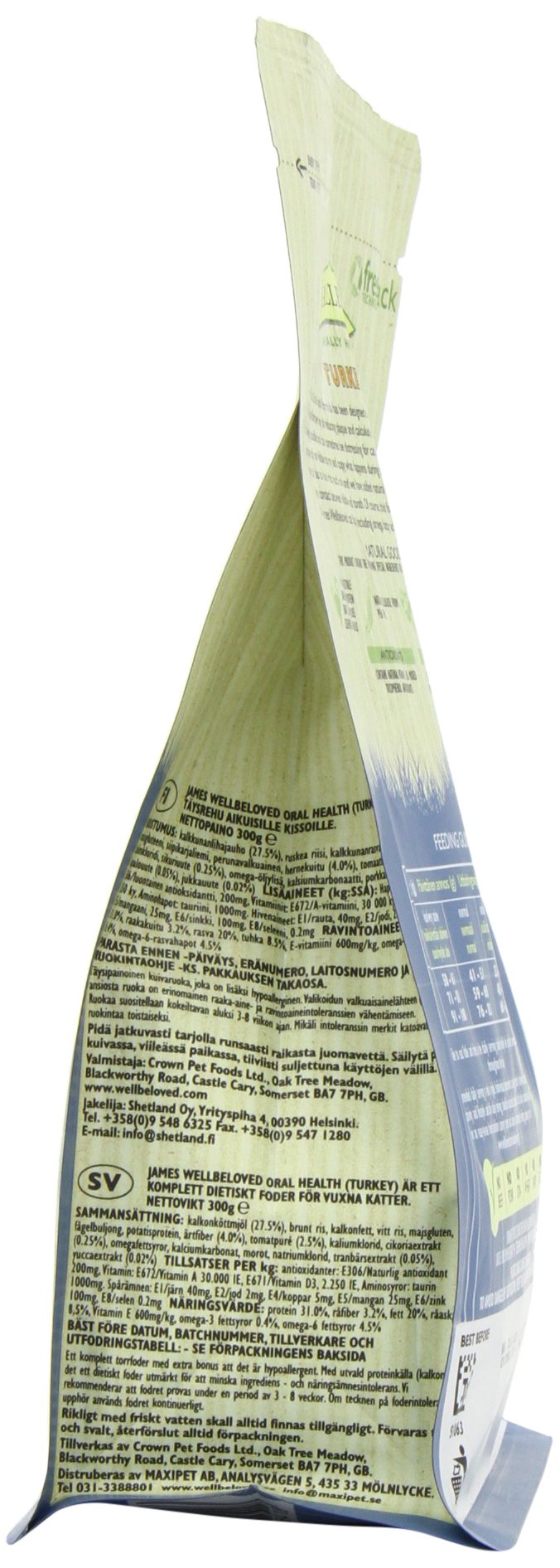 ? James Wellbeloved Complete Dry Oralcare Cat Food Turkey and Rice, 300 g