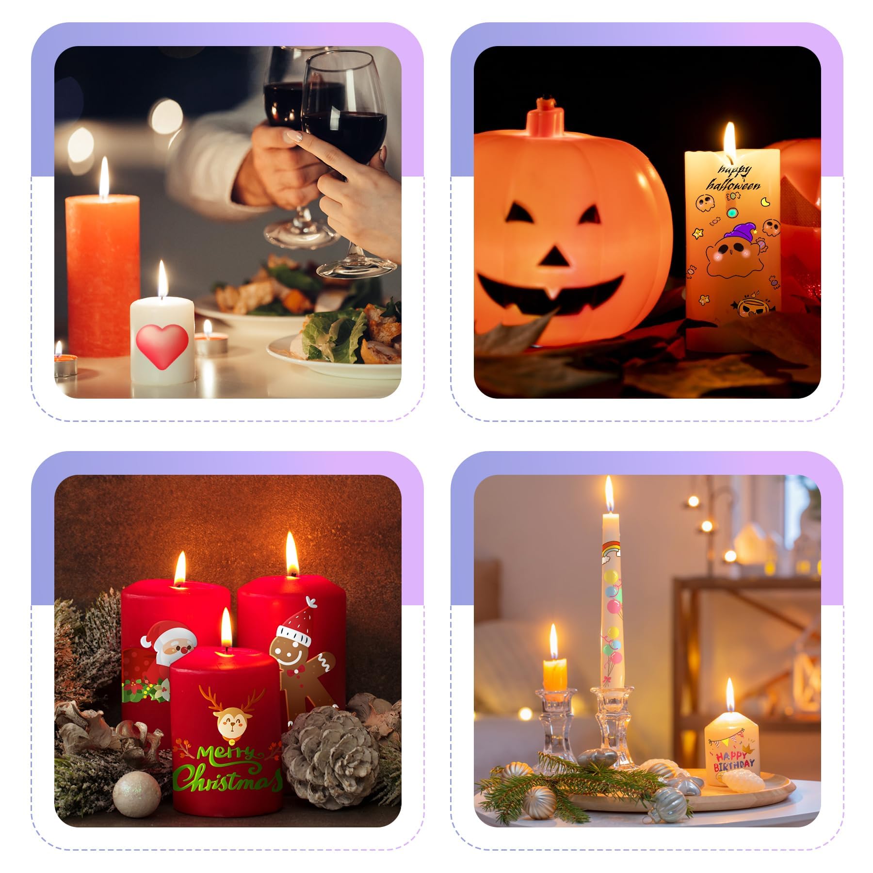 12 Penne a Cera per Candele, 30 ml, per Fai Da Te, Ideali per Decorare Candele