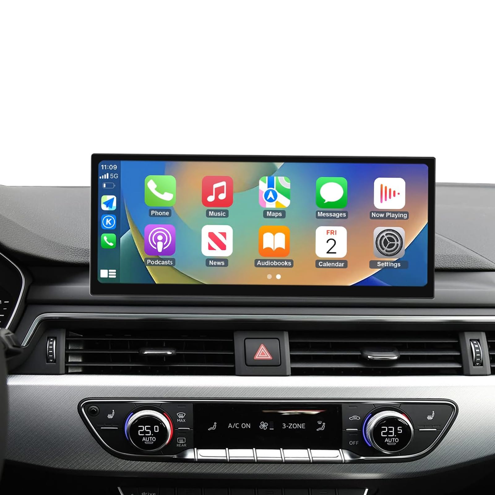 Autoradio 12,3'', Apple CarPlay/Android Auto/Mirrorlink/GPS per Audi A4 A5 2016-2019 con sistema MIB, supporta Mirrorlink, telecamera, navigazione, Siri, musica