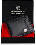 HAMMONDS FLYCATCHER Wallet for Men Leather Original, Mens Wallet, Leather Wallets for Men Stylish, Bi-Fold Wallets for Man, 6 Card Slots, Easy Access Card Slots, Coin Pocket, Gift for Mens, Black