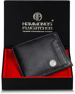 HAMMONDS FLYCATCHER Wallet for Men Leather Original, Mens Wallet, Leather Wallets for Men Stylish, Bi-Fold Wallets for Man, 6 Card Slots, Easy Access Card Slots, Coin Pocket, Gift for Mens, Black