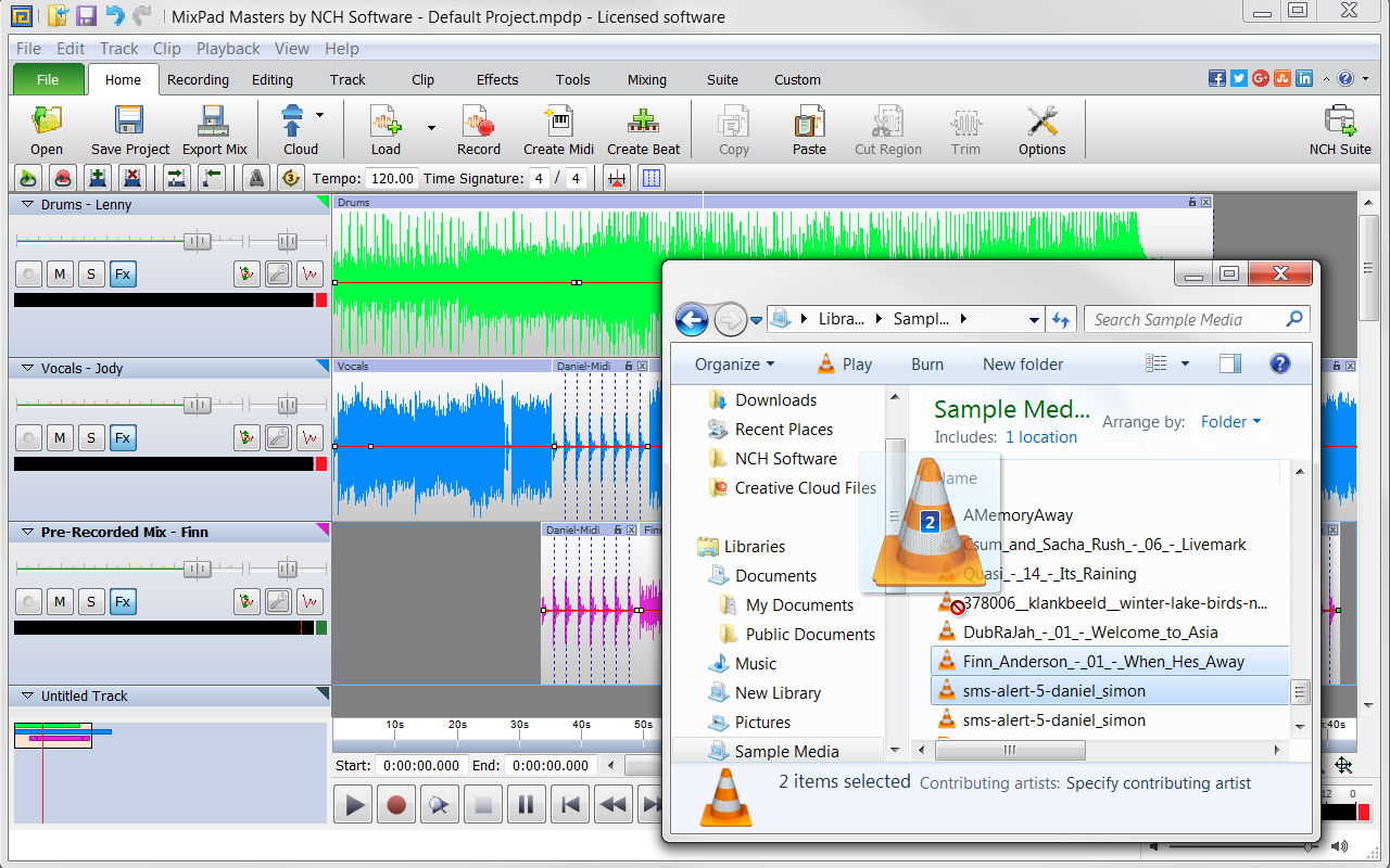 MixPad Multitrack Recording Software for Sound Mixing and Music