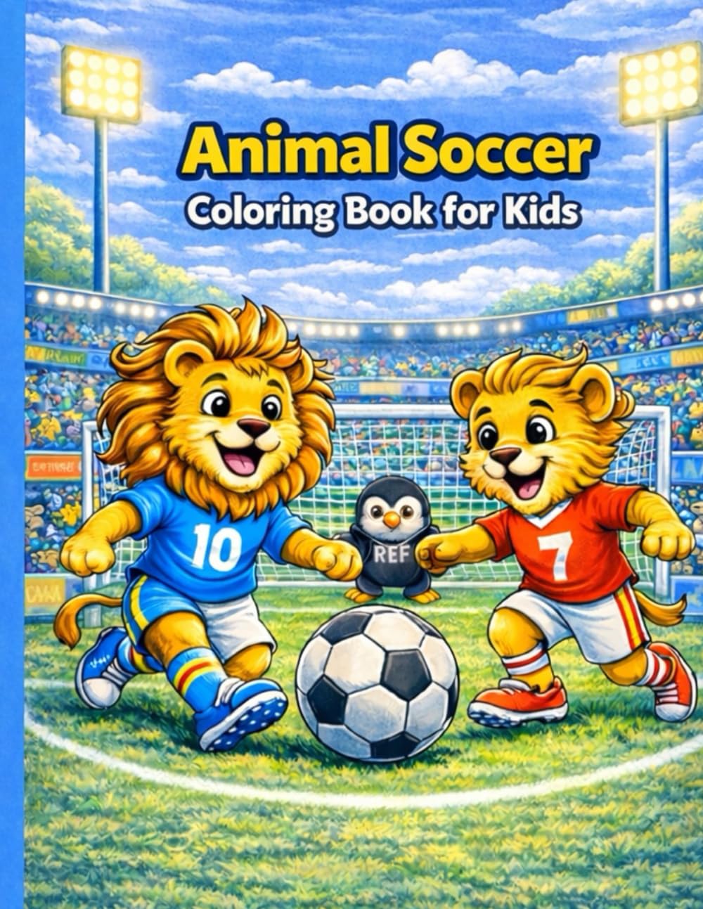 Animal Soccer Coloring Book for Kids: Fun Animal Soccer Coloring Pages for Kids Ages 4–8
