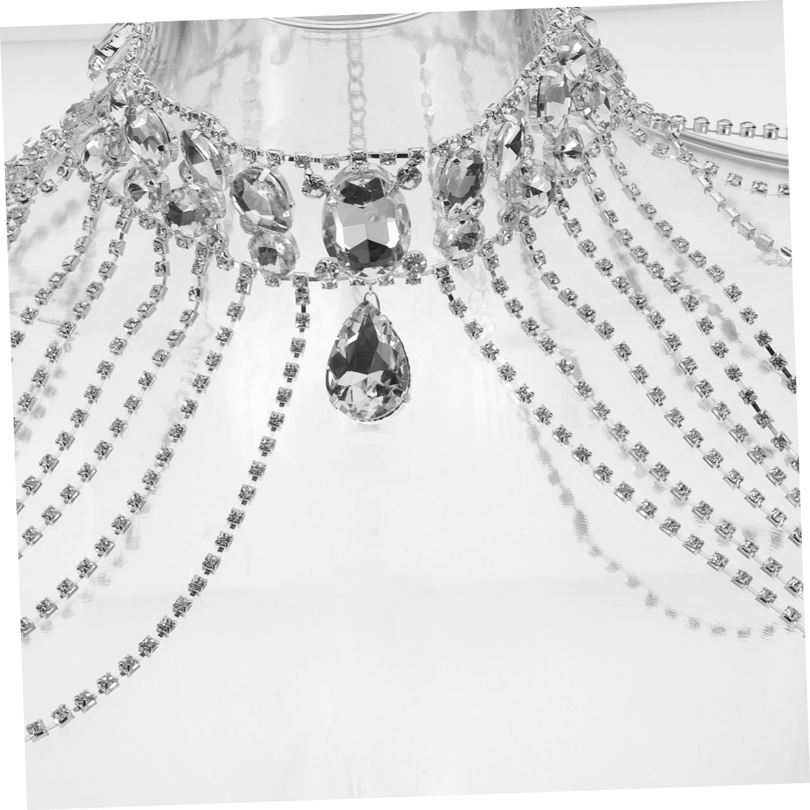 Mipcase Collana Catena per Spalla Strass e Nappe da Donna Catena per Corpo Frange Gioiello per Eventi e Serate