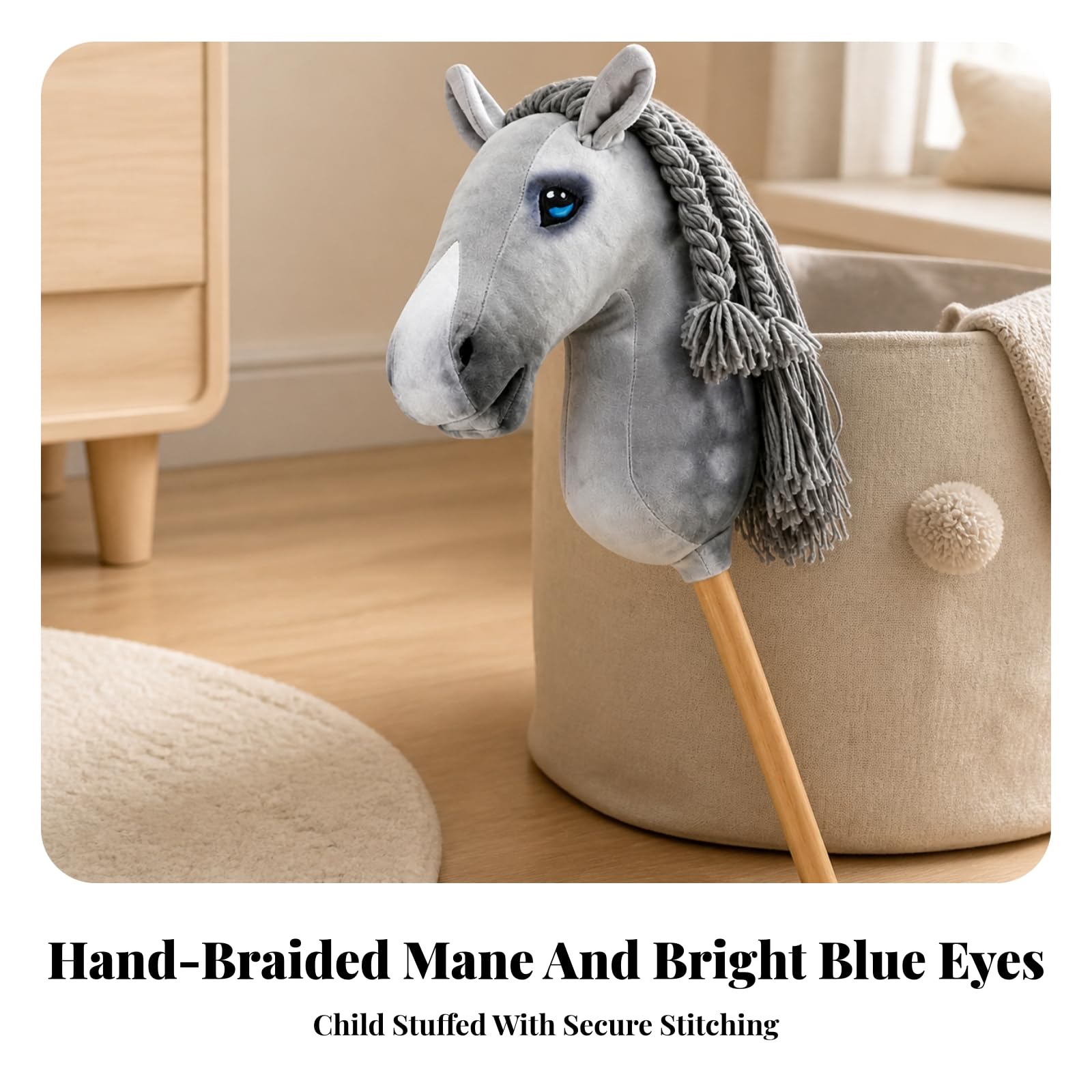 Cavallo di Peluche con Bastone Morbido