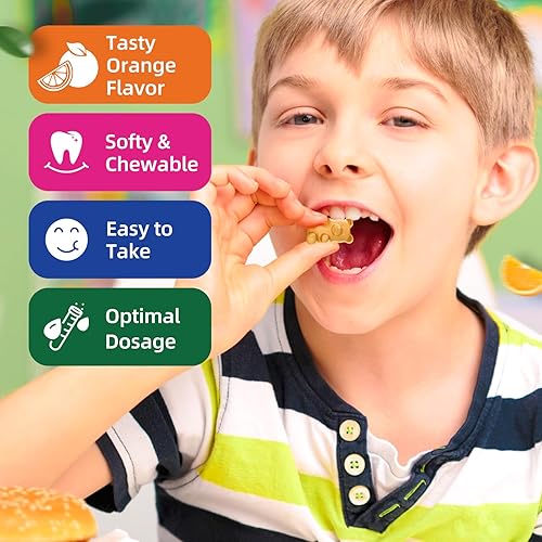 Miniatura 5 de Paquete de 2 gomitas de glicinato de magnesio para niños y adultos, sabor a bayas y naranja