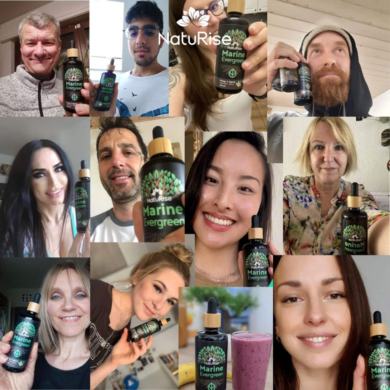 NatuRise® Omega 3 Vegano - Aceite de algas - 1822mg de DHA, EPA y DPA - Dosis alta - Probado en laboratorio - Forma de triglicéridos - Pipeta con escala de dosificación - Vidrio UV