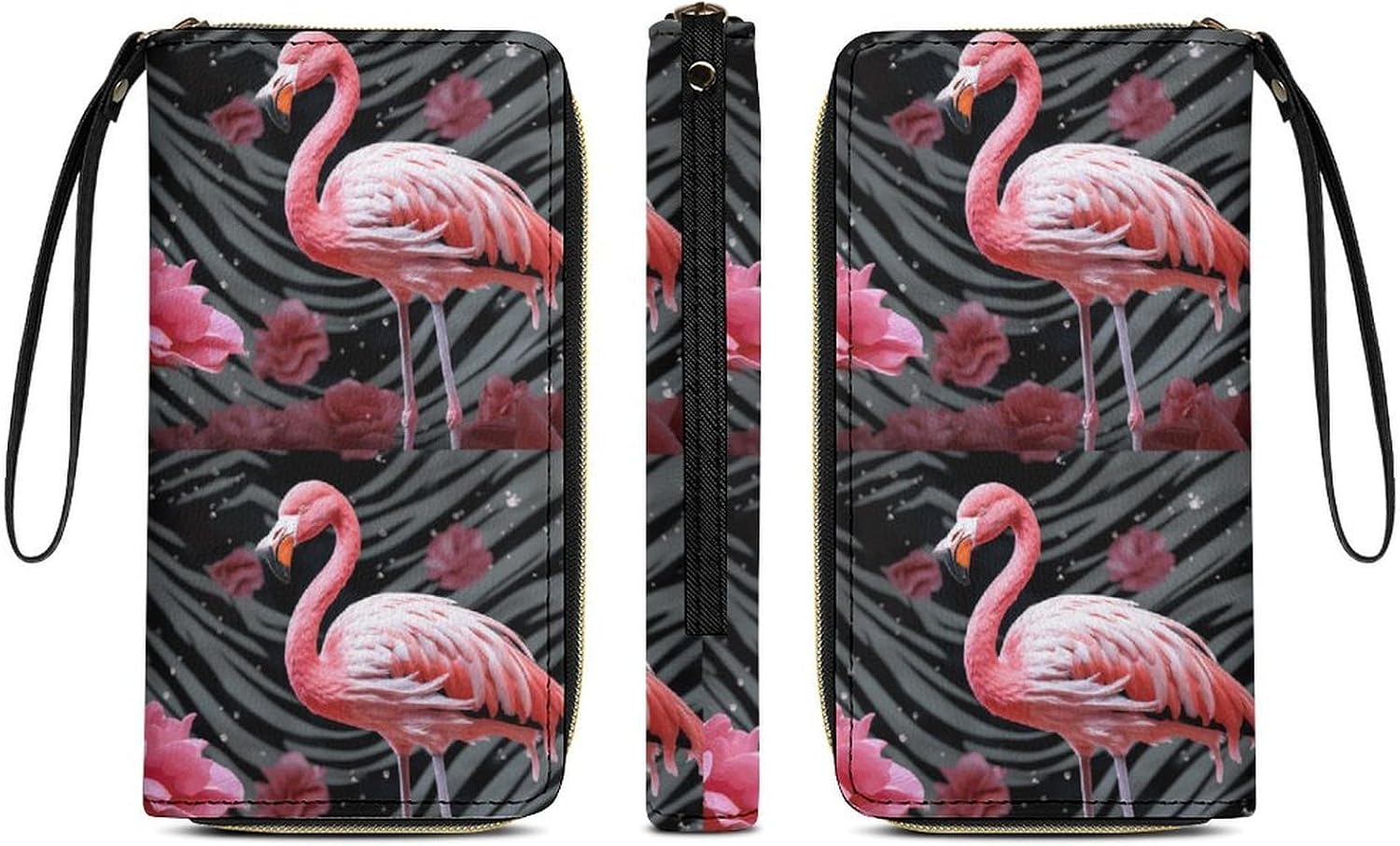Flamingo Wristlet Clutch Wallet with 4 Card Slots image 5