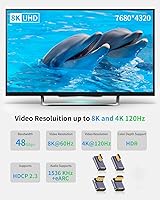 Vista 6 de Duttek Paquete de 4 Adaptadores HDMI 2.1 en Ángulo Recto, Adaptador HDMI de 90 Grados [48Gbps, 8K@60Hz] Ángulo Hacia Arriba y Hacia Abajo, Ángulo