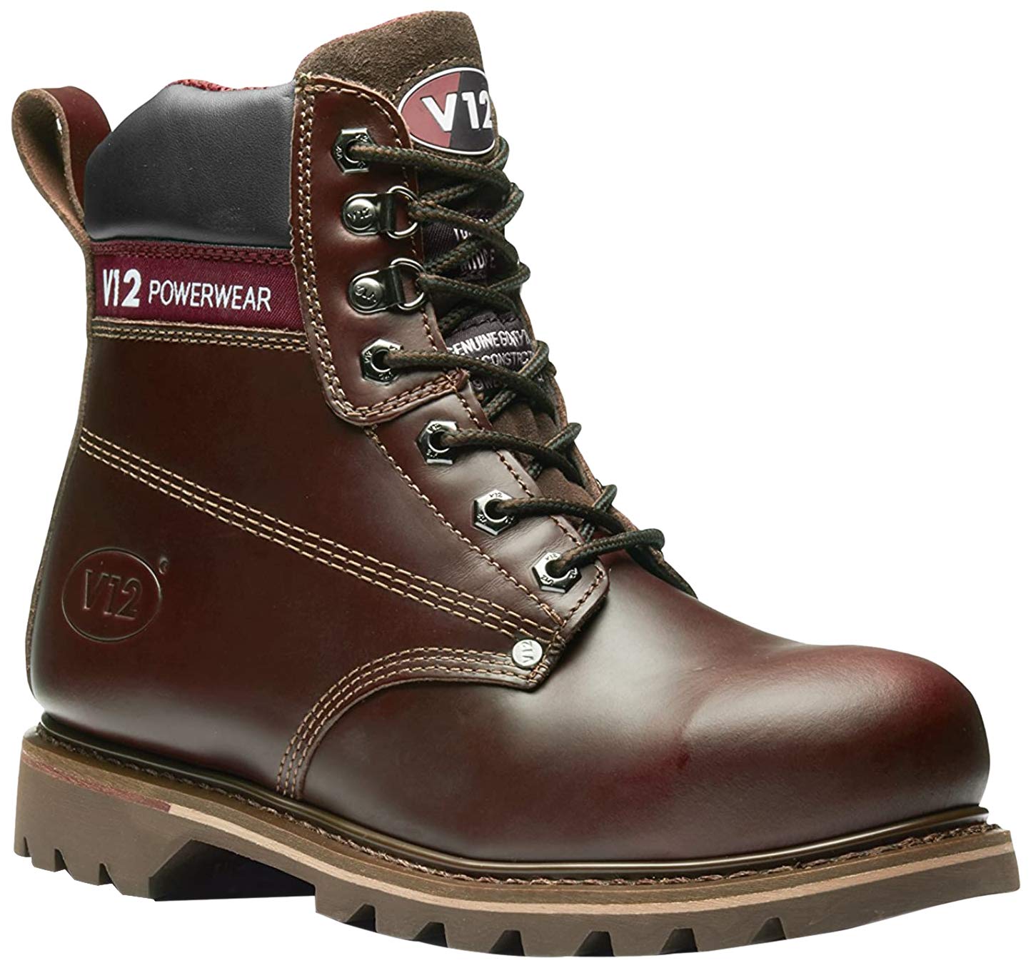 V12 Mens Boulder Industrial Boot, Brown, 9 UK