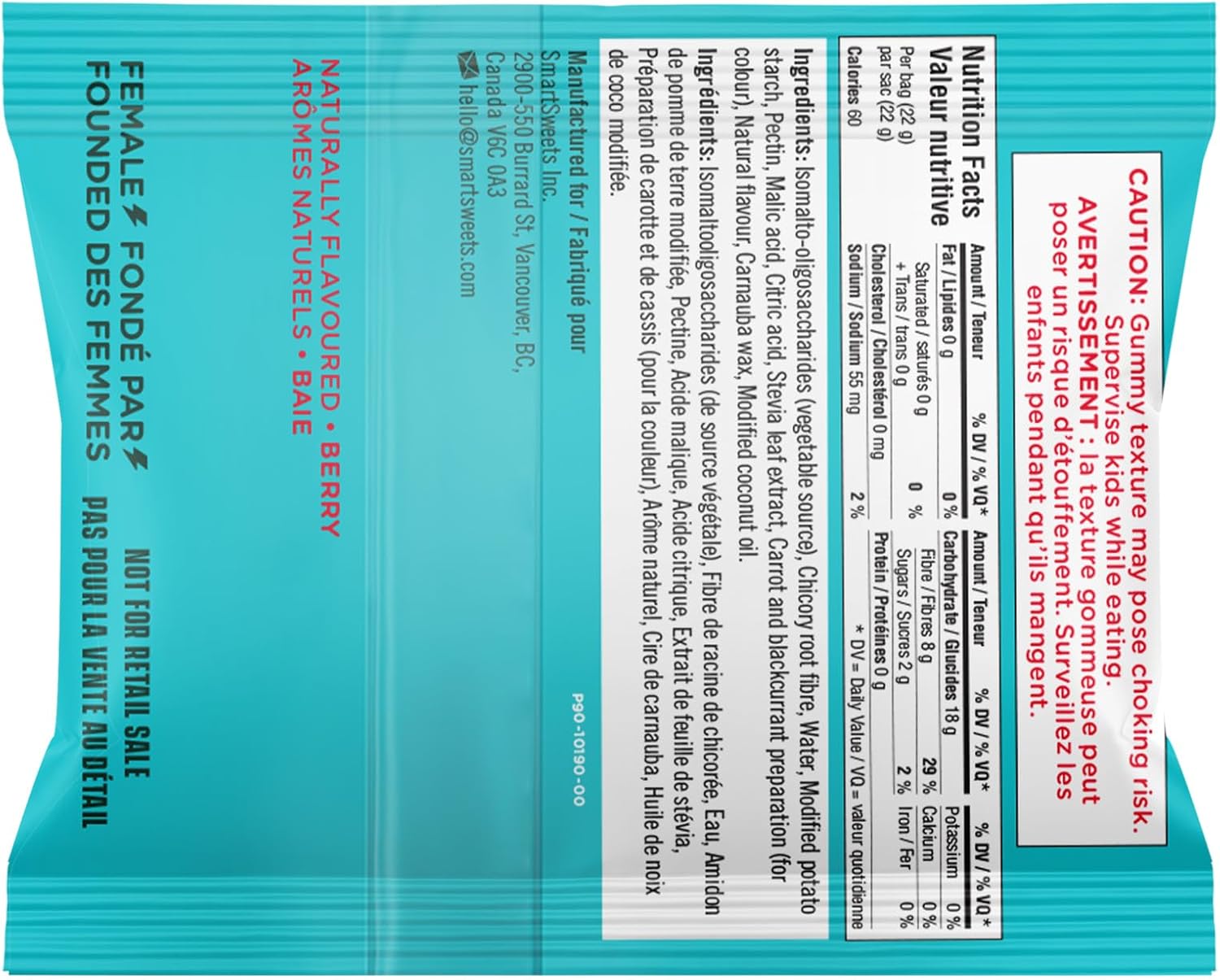 SmartSweets Minis Sweet Fish, Gluten Free, Plant Based Gummies, Healthy Snacks for Adults & Kids, Fun Chewy Candy, Low Calorie, Low Sugar Snack, No Artificial Sweeteners, Non GMO, 22g Bags, 8 Pack - Image 3
