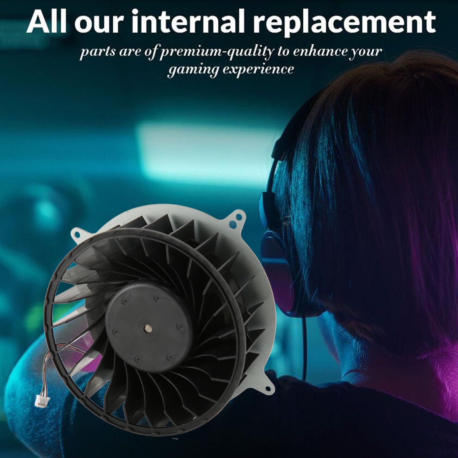 Asixxsix Ventola Interna per Console di Gioco, Connettore Standard a 3 Pin da 2100 giri/min. Ventola di Raffreddamento Interna di Grande Volume per PS5, Controllo della velocità PWM