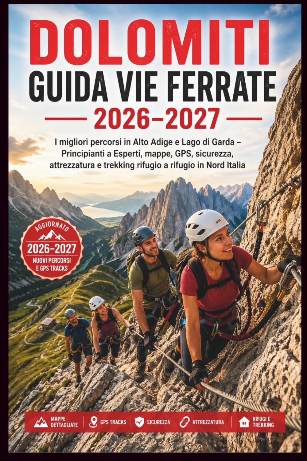 Dolomiti Guida Vie Ferrate 2026–2027: I migliori percorsi in Alto Adige e Lago di Garda – Principianti a Esperti, mappe, GPS, sicurezza, attrezzatura e trekking rifugio a rifugio in Nord Italia