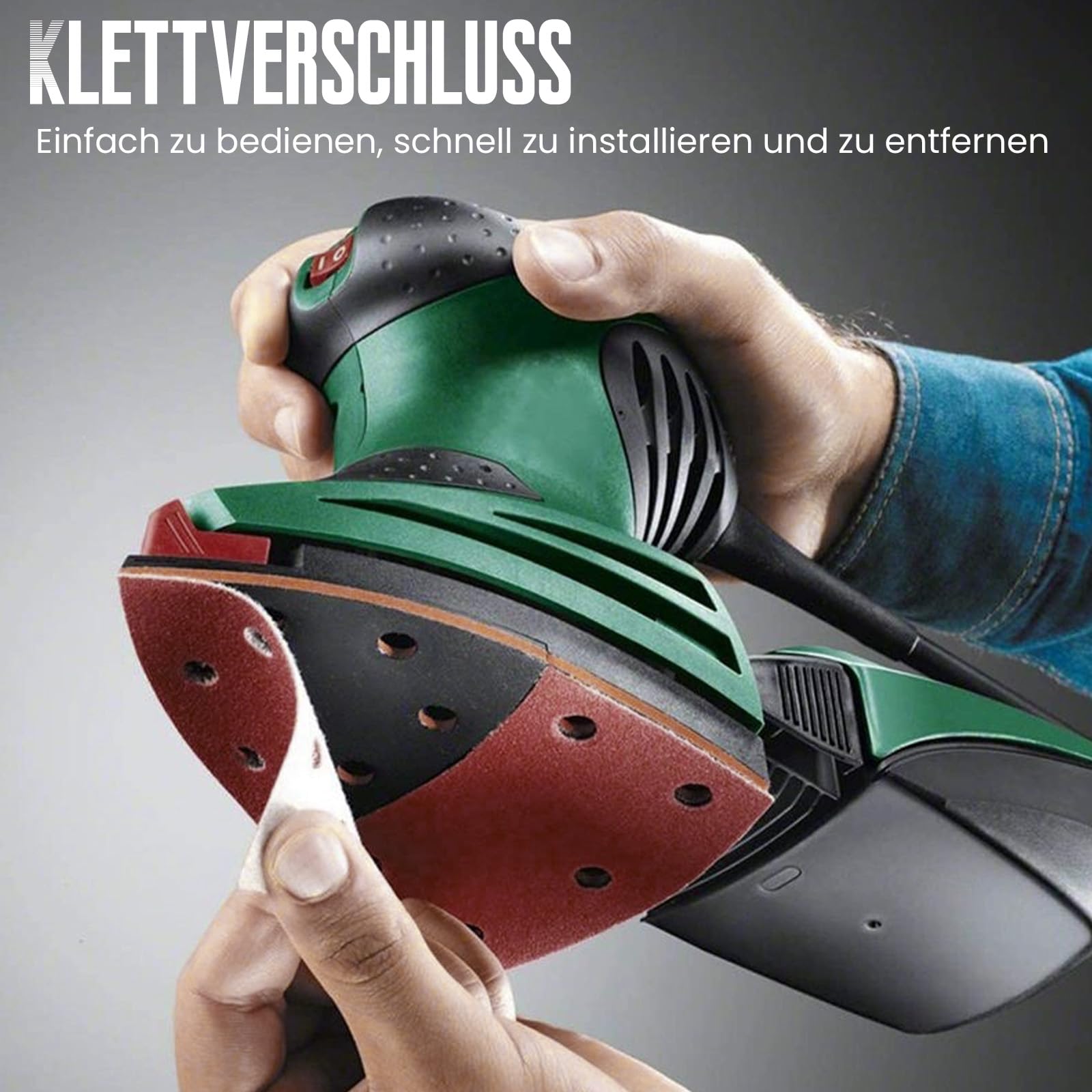 80 stuks schuurpapier driehoekige schuurmachine set 105x152 mm (93x93x93 mm), 40 granulariteit, 11-gaten voor Bosch PSM 100A, PSM 160, PSM 200 AES, PSM 18, voor hout, metaal, kunststof