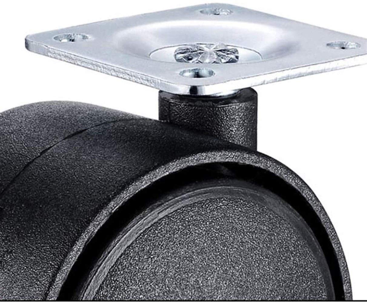 Ruote resistenti, per mobili, 50 mm, filettatura M10, resistenti, 200 kg, silenziose, in poliuretano, antipolvere, con stelo del freno, per tavolo, sedia da ufficio, carrello, culla per bambini, 4