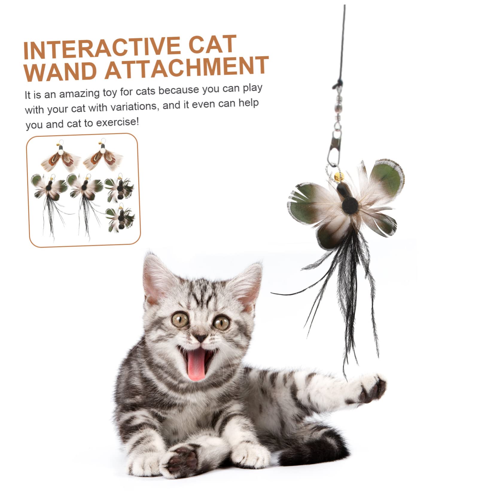 minkissy 30 Pièces Remplacement pour Chat Teaser Suspendus Teaser Chat ER Remplacement ER pour Remplacement