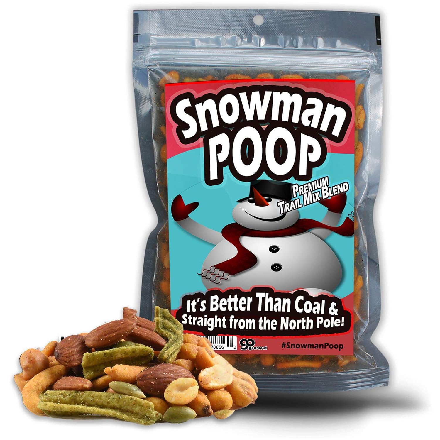 Snowman poop trail mix