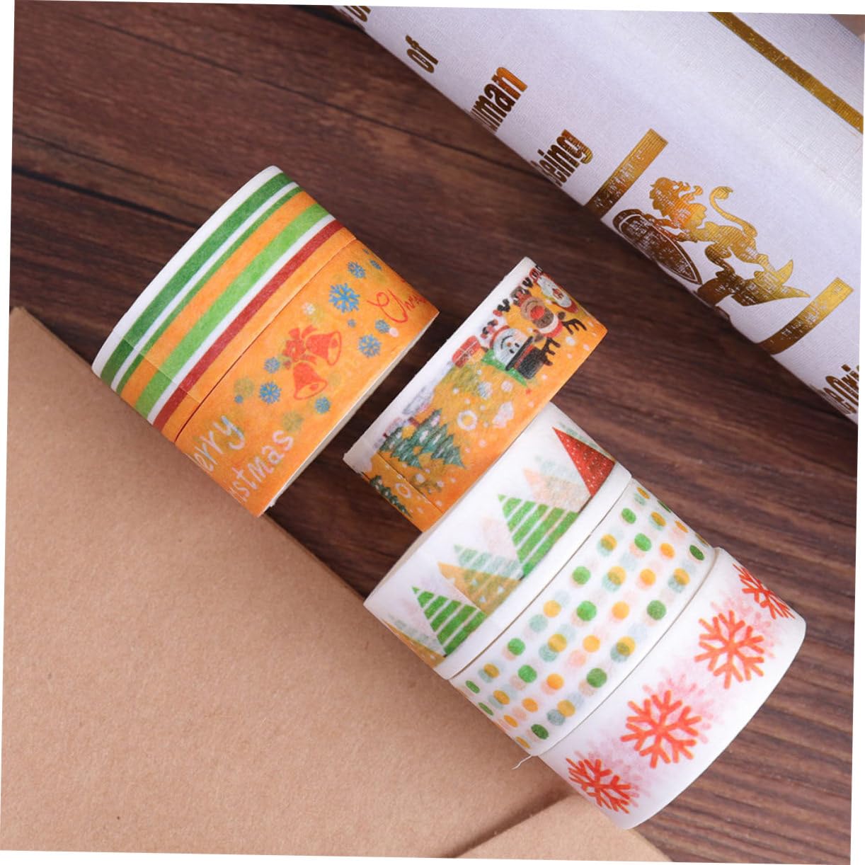 Angoily 168 Rouleaux Ruban Adhésif Washi Noël Décoratif pour Scrapbooking et DIY Facile à Découper pour Calendrier et