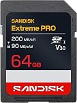 SANDISK 64GB Extreme PRO SD UHS-I Card - Up to 200MB/s Read Speed and 90MB/s Write Speed - SDSDXXU-064G-GSCIN
