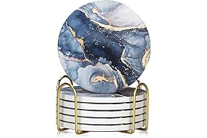 Blue Marble Coasters: An Elegant Touch to Protect Your Surfaces