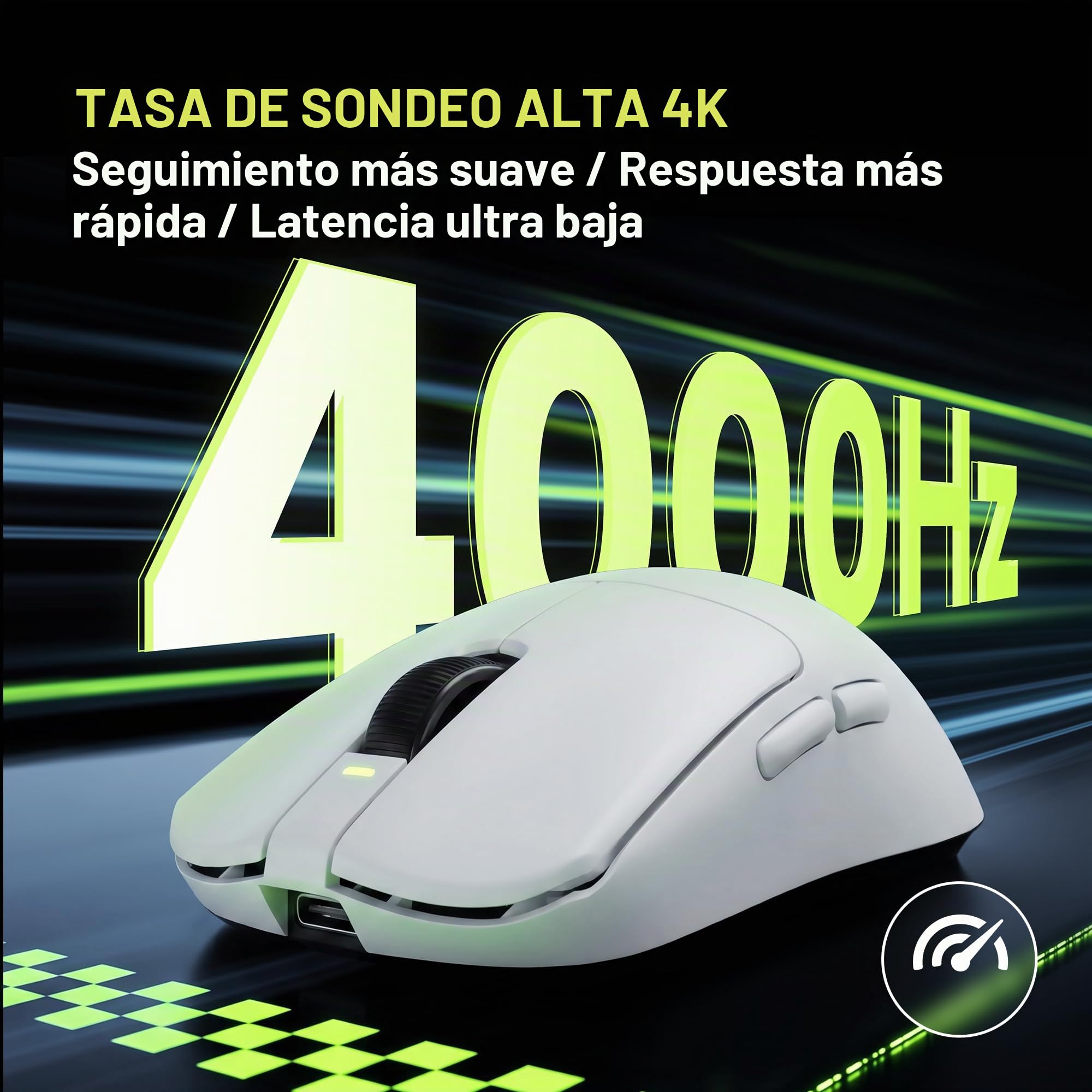 VGN Dragonfly F1 MOBA - Ratón inalámbrico para juegos, 55 g, ultraligero, sensor óptico PAW3395 26K DPI, sensación de clic táctil optimizada, agarre antideslizante con revestimiento plateado