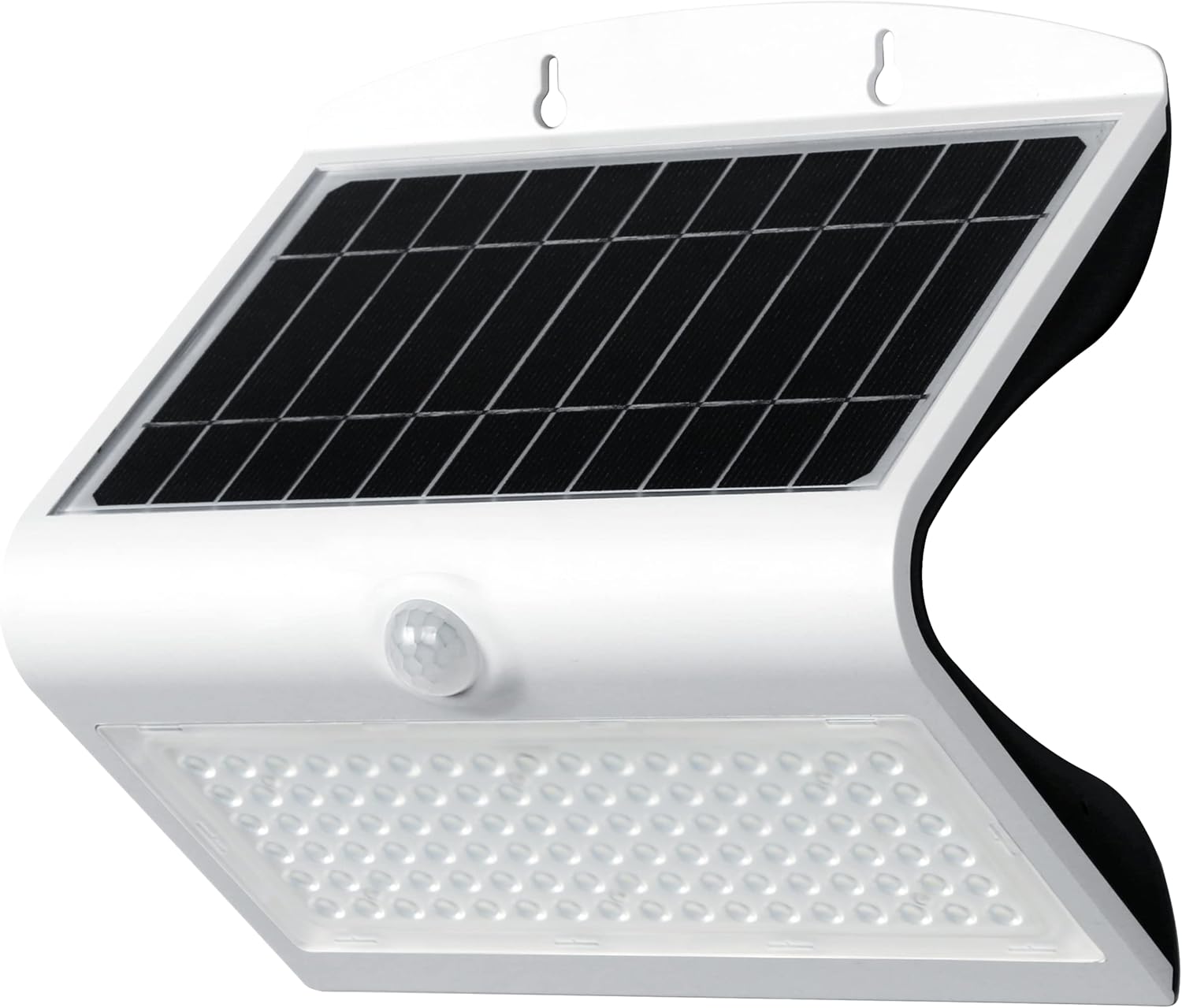 EEZ RV Products Solar Motion Sensor LED Light 8W 850LM Color 4000K Bright White for RV Porch & Back Yard Security, Butterfly Style P65 Waterproof (White)