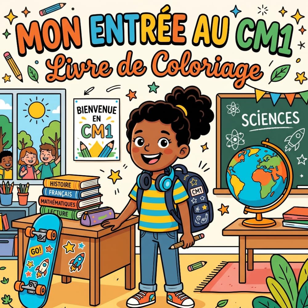 Mon Entrée au CM1 Livre de Coloriage: Activités Créatives et Amusantes pour la Rentrée (Mon Entrée à l'École)