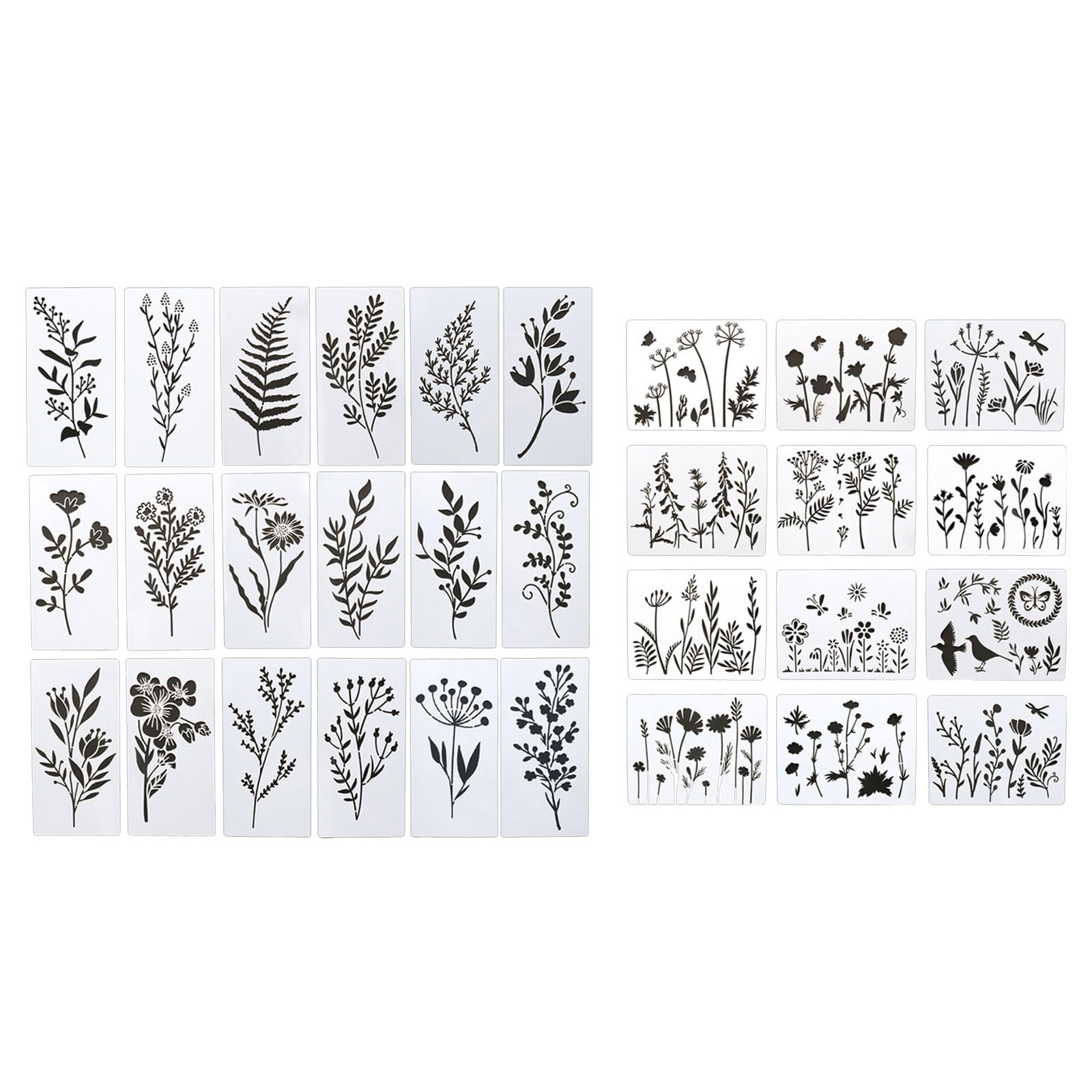Nucelit 30pcs / set Flower Stencil Spray Painting Template Wall Window Floor Decor Painting Drawing Tool Scrapbooking Decor Stencils for Wall