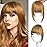 NAYOO Bangs Hair Clip in Bangs 100% Real Human Hair Extensions French Bangs Clip on Air Bangs for Women Hairpieces Curved Bangs (Blonde)
