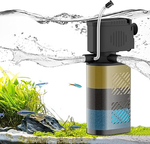 Miniatura 8 de Filtro de acuario para tanques de 20 a 60 galones, filtro interno para peces, potentes bombas sumergibles, filtro de peces, filtro de tanque de