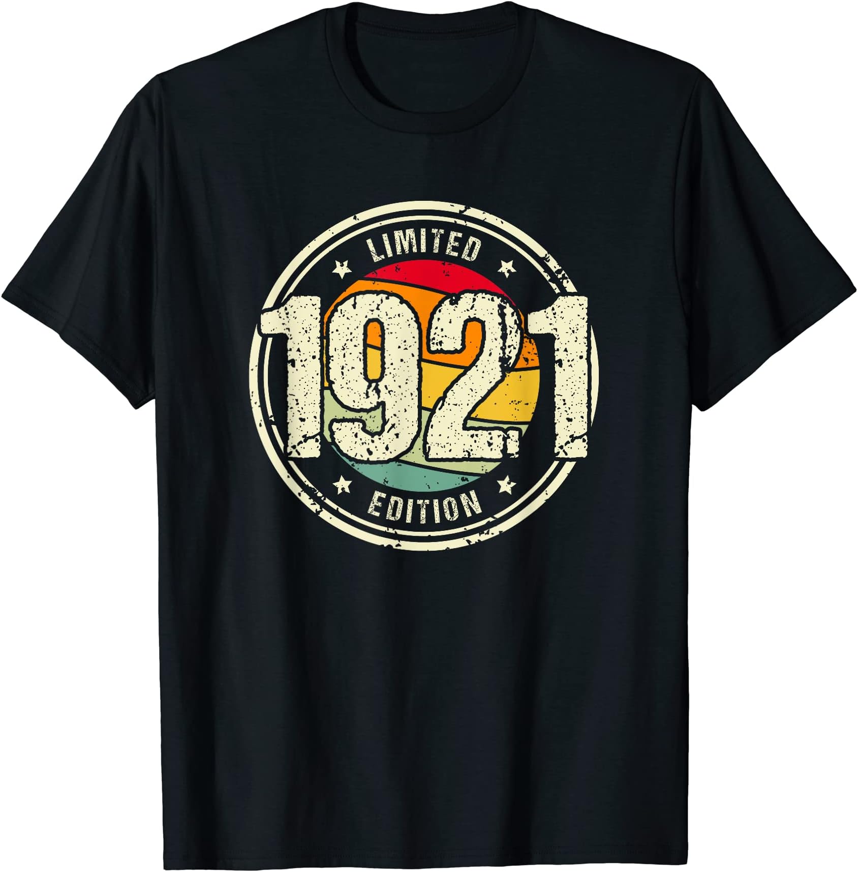 Retro Birthday Gifts for Men and Women102 Year Old Vintage 1921 Limited Edition 102nd Birthday T-Shirt