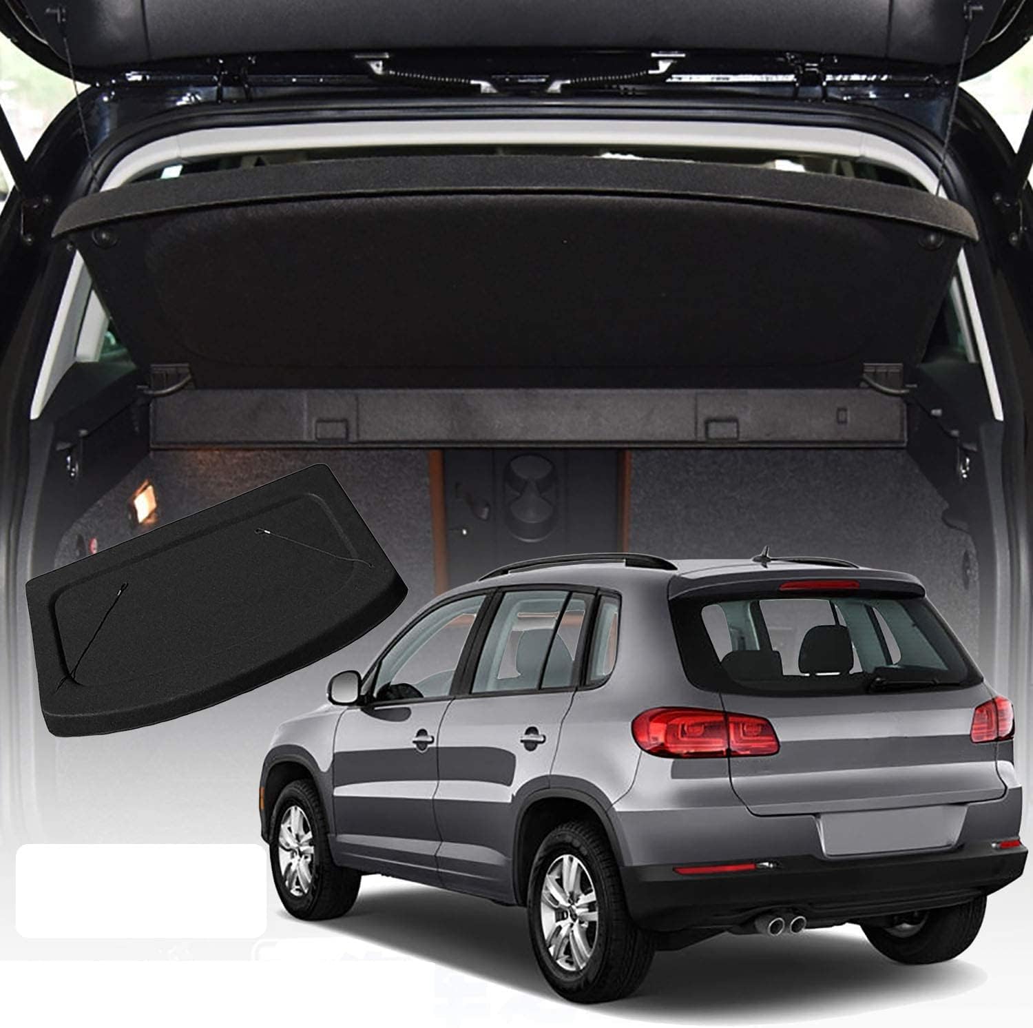 Cargo Cover Trunk Cover Black Compatible with 2010-2017 VW Volkswagen Tiguan