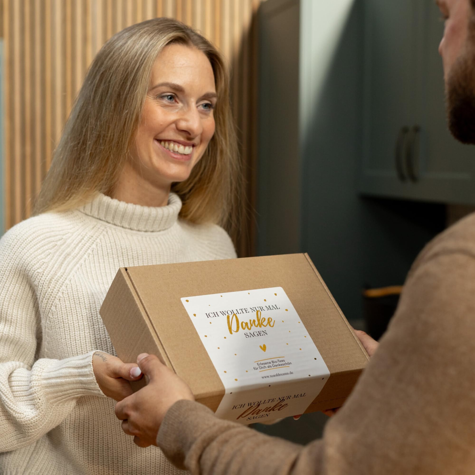 Tee Geschenk Danke – Einzigartiges Dankeschön Geschenk für Tee-Liebhaber inkl. Teesieb