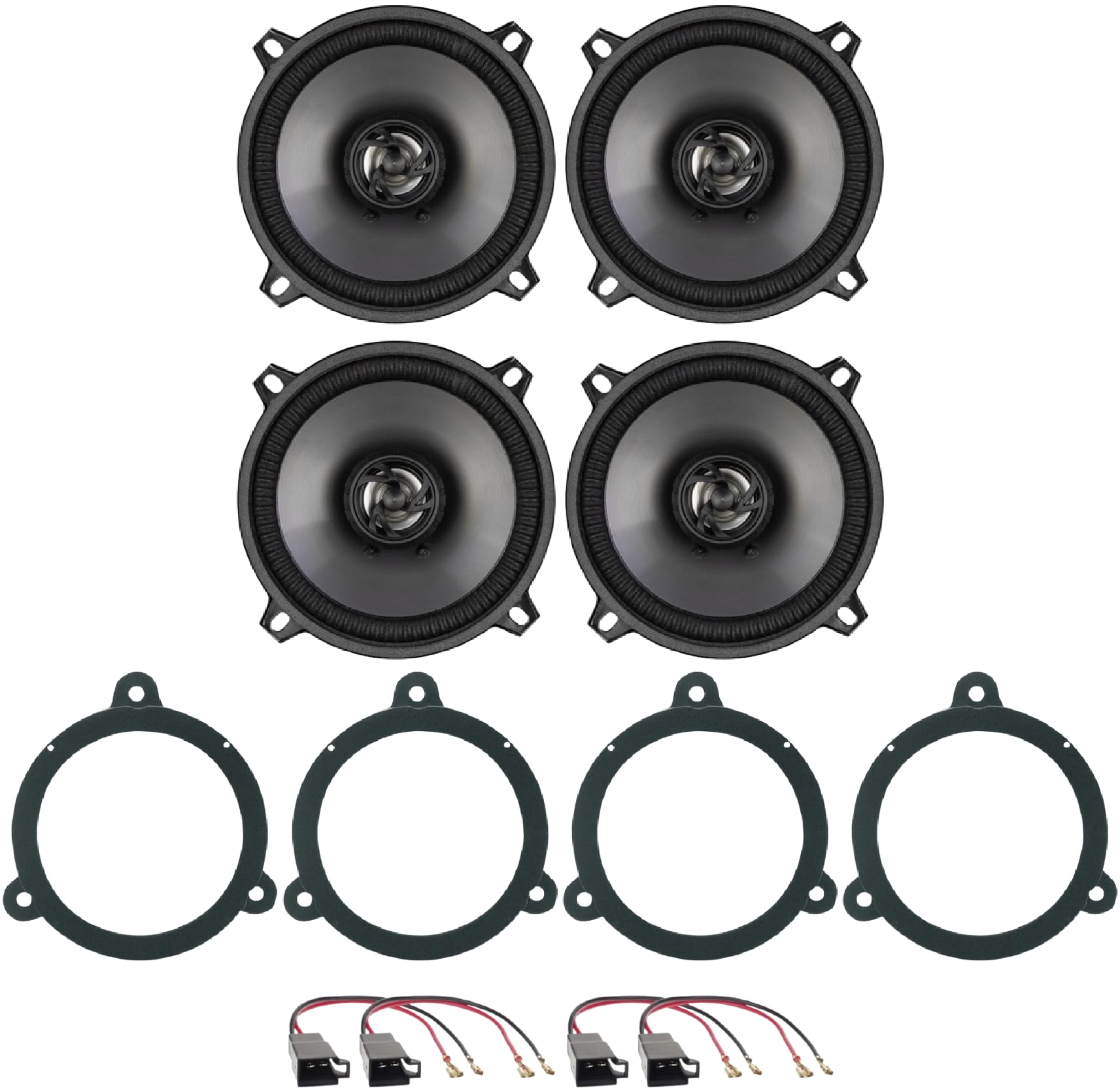 IPNOSIS Kit de 4 Altavoces SPECTRON SP-RX25 + SP-RX25 para Megane III de 2009 a 2015 con 2 Soportes Delanteros, 2 Soportes Traseros y 4 Conectores