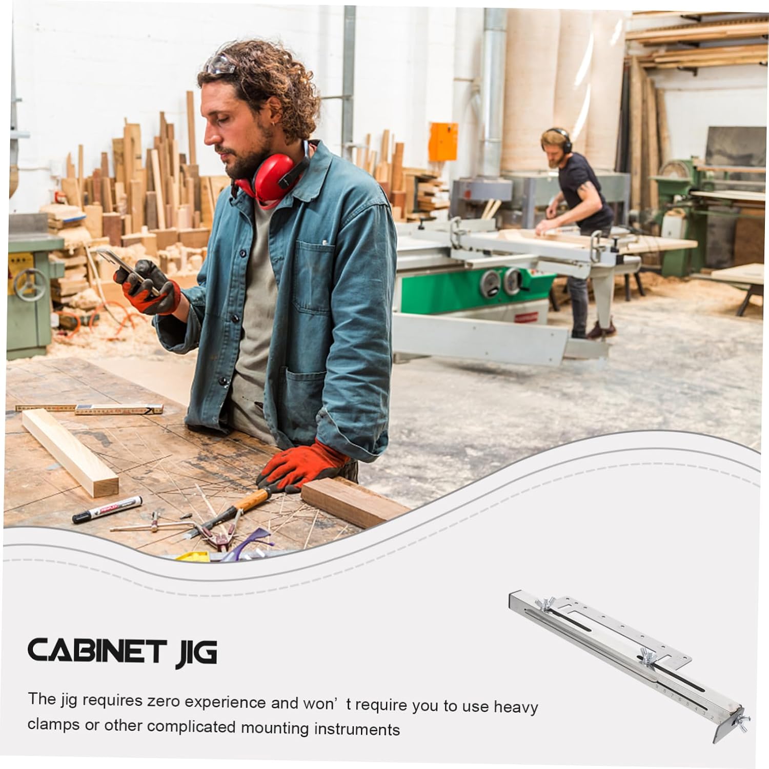 Tofficu Cabinet Handle Punching Tool Template for Precise Installation Door Handles for Carpenters and Projects