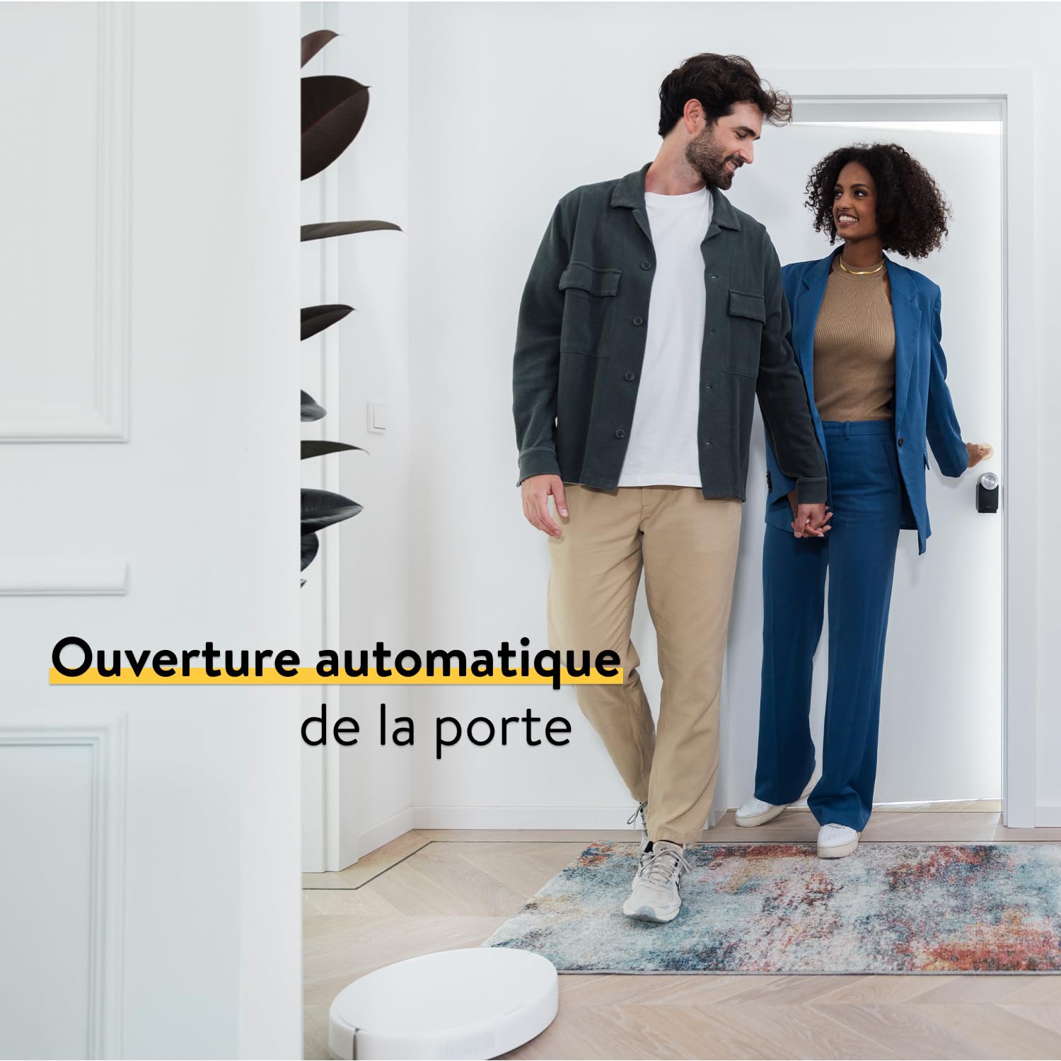 Nuki Smart Lock Pro (4è génération), Serrure Smart avec avec Wi-FI et Matter pour accès à Distance, la Serrure électronique transforme Votre Smartphone en clé, avec Power Pack, Noir