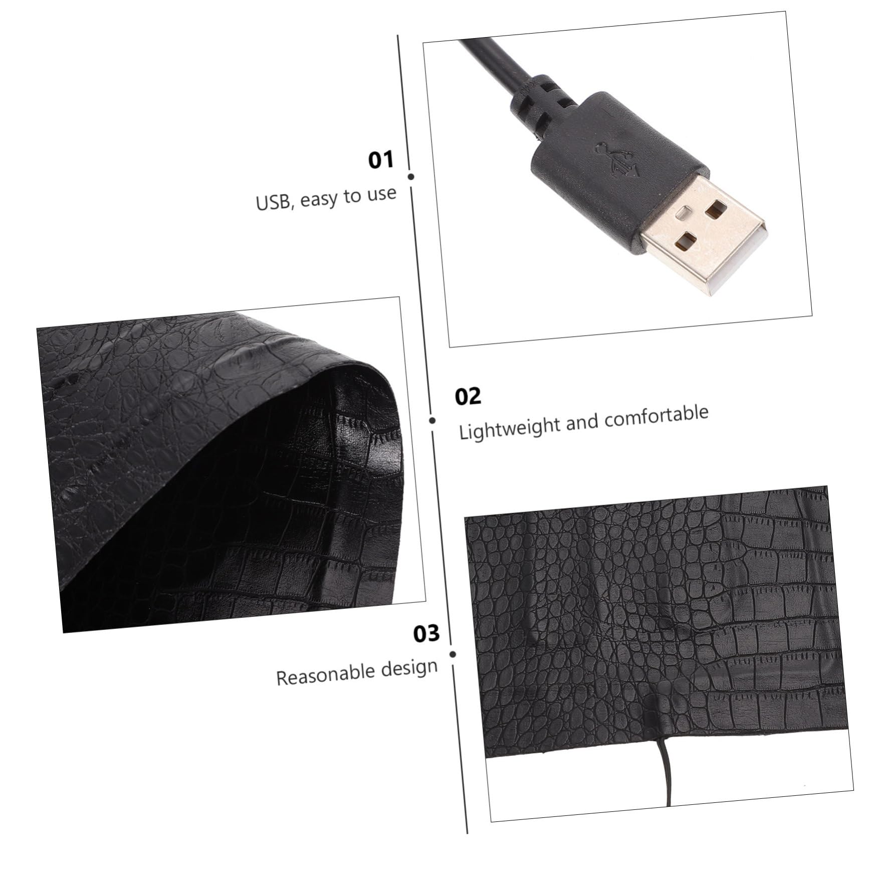 Toddmomy Alfombrilla Térmica Calefacción Eléctrica de Cuero Negro Mantiene Reptiles Calientes para Reptiles y Pequeños Animales Adecuado para Terrarios y Uso al Aire Libre