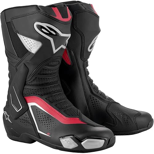 Alpinestars SMX-6 v3 Vented Motorcycle Boots, Advanced Ventilation, Superior Grip, Durable Design, High-Performance Comfort