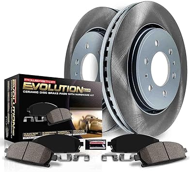 PowerStop Rear Brake Kit for Subaru Legacy 2015-22 | Subaru Outback 2015-23 | Subaru WRX 2016-24 - Ceramic Brake Pads + Semi Coated Rotors Replacement, SC7039