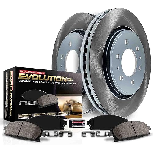 Power Stop SC7409 Front Brake Kit With Semi-Coated Brake Rotors and Ceramic Brake Pads & Hardware For Buick Enclave, Chevrolet Blazer, Chevrolet Traverse, GMC Acadia [Model Specific]