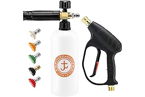 JOEJET Foam Pressure Washer Gun with 5 Nozzles and 1 Liter Bottle