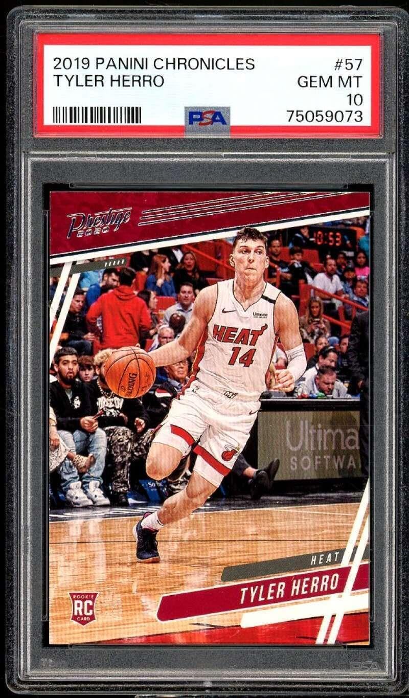 Tyler Herro Rookie Card 2019-20 Panini Chronicles #57 PSA 10 - Basketball Slabbed Rookie Cards