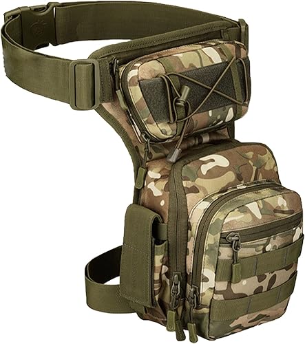 Miniatura 4 de ALI2 Bolsa de pierna caída, paquete de muslos táctico, bolsa de cadera para hombresmujeres, al aire libre, senderismo, ciclismo, camping, viajes, CP